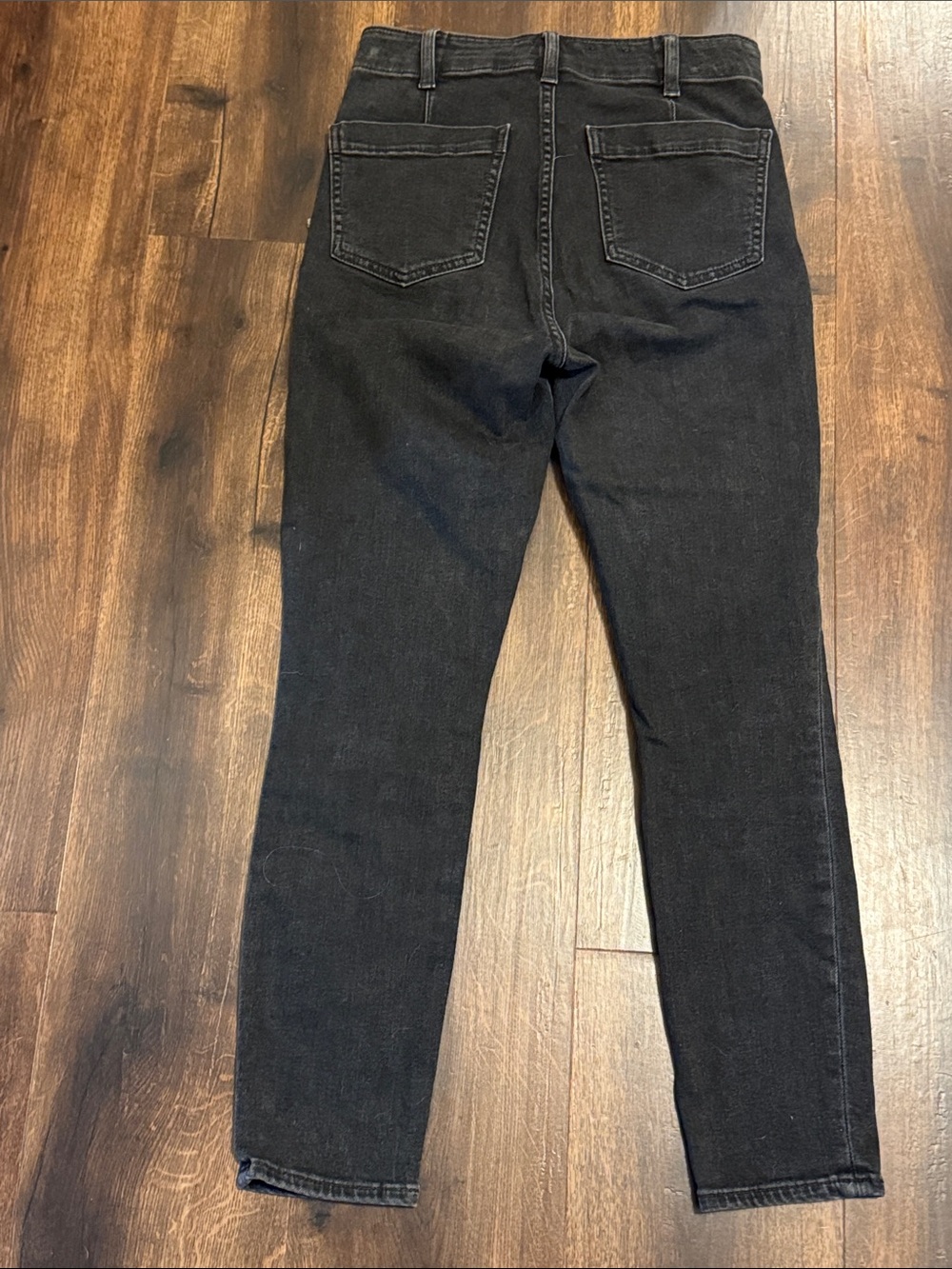GAP Black High-Rise Button-Front Women's True Skinny Jeans Size 2/26 - Picture 2 of 2